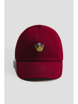 H&M - Boys Red Motif-Detail Twill Cap