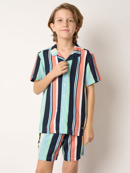 Jack & Jones Junior - Boys Striped Multicolor Shirt