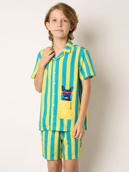Jack & Jones Junior - Boys Striped Yellow Shirt