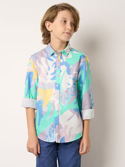 Jack & Jones Junior - Boys Abstract Print Multicolor Shirt