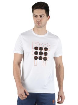 Rock.it - Men White Crew Neck Regular Fit Half Sleeve T-Shirt