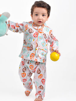 Moms Home - Organic Cotton Baby Sleepsuit Monkey (3-4 Years)