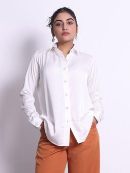 Jaey - Women White Timeless Satin Shirt