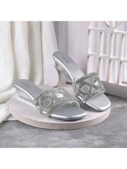 Metro - Silver Party Wedge Heels