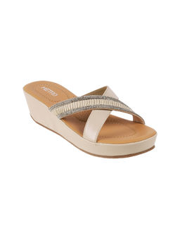 Metro - Beige Casual Wedges Heels