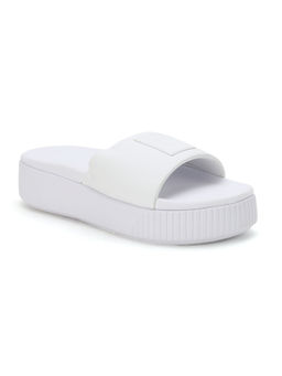 Puma - Platform Slide Womens White Sliders