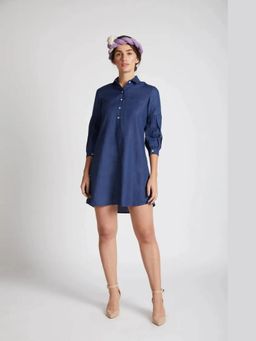 B Label - Navy Horizon Sleeve Dress