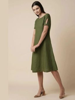 B Label - Olive Midi Length Twilight Dress