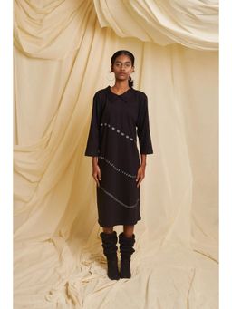 Banana Labs - Wave Black Knit Wave Dress