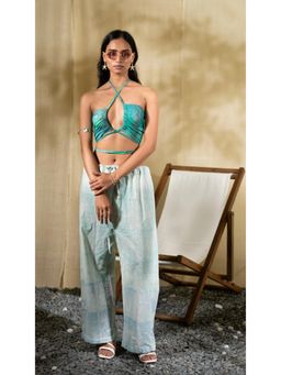 Banana Labs - Blue Stripe Comfortable Cotton Palazzo