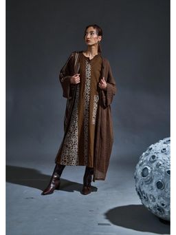 Banana Labs - Crater Rust Brown Dress with Shrug