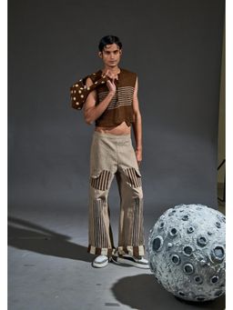 Banana Labs - Crater Man Brown Mesh Crop Top Co-Ord Set