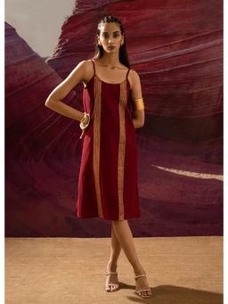 Banana Labs - Aurum Auric Maroon Slip Dress