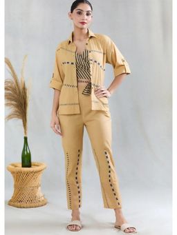 Banana Labs - Crossroads Beige Wave Co-Ord Set
