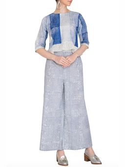 Banana Labs - Blue Cord Set with Palazzo Pants