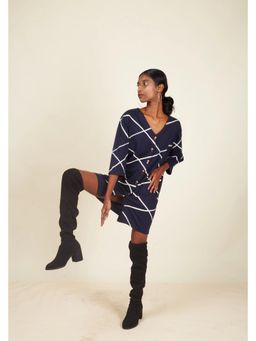 Banana Labs - Crossroads Navy Knit Mini Strike Dress