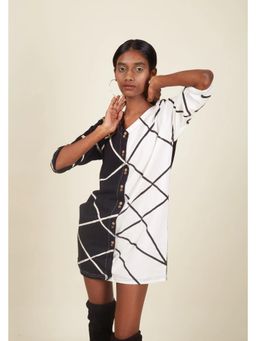 Banana Labs - Crossroads Contrast Mono Knit Mini Strike Dress