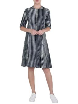 Banana Labs - Black Geometric Block Printed Dress