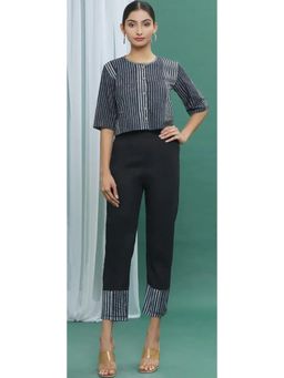 Banana Labs - Monochrome Cotton Printed Striped Co-Ord Set