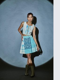 Banana Labs - Loop Blue Orbit Skirt with Top Coord