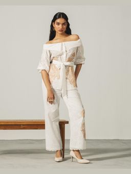 TRISARA - Ivory Breeze Co-Ord Set with Pant