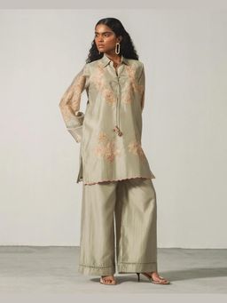 TRISARA - Sage Paisley Co-Ord Set with Pant