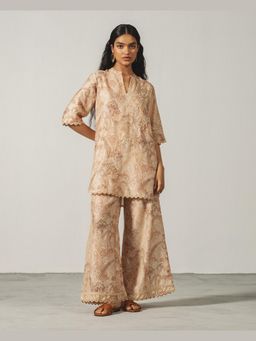 TRISARA - Blush Paisley Lounge Co-Ord Set with Pant