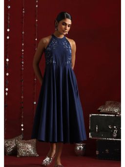 Okhai - Dusk Glow Hand-Embroidered Pure Cotton Dress