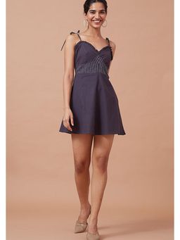 Okhai - Black Pearl' Pure Cotton Hand Embroidered Dress