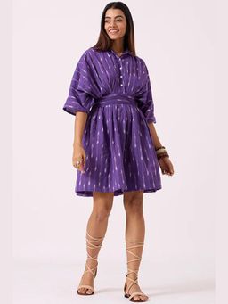 Okhai - Heather Pure Cotton Ikat Short Dress