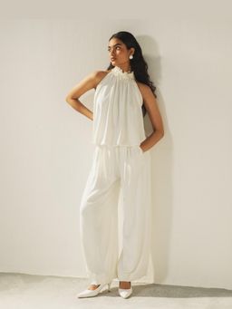 TRISARA - Ivory Halo Co-Ord Set with Pant