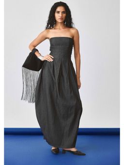EchoStudio - Echo Flared Balloon Denim Dress