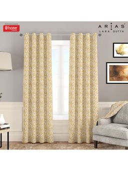 At Home by Nilkamal - Arias Luxuria Jacquard Door Curtain Mustard (Set of 2)