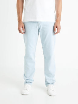 CELIO - Men Blue Solid Relaxed Fit Cotton Jeans