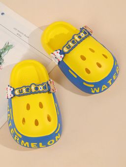 Hopscotch - Boys Yellow Animal Applique Clogs
