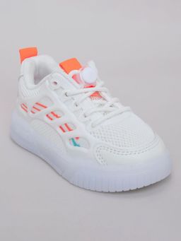 Hopscotch - Textured Round Toe LED Sneakers