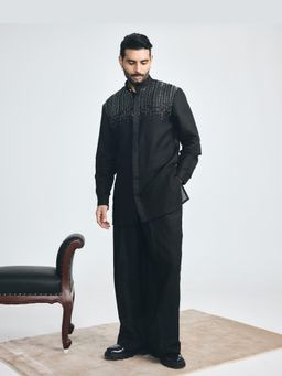 Project Bandi - Outlaw Black Embellished Short Kurta