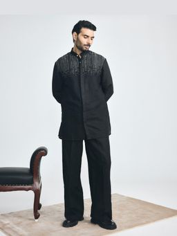 Project Bandi - Outlaw Black Embellished Short Kurta