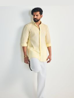 Project Bandi - Crew Yellow Embellished Short Kurta
