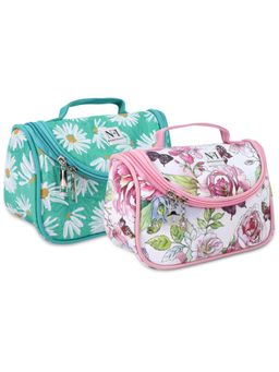 NFI Essentials - Floral Print Cosmetics Pouch Makeup (Pack Of 2)