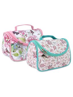 NFI Essentials - Floral Print Cosmetics Pouch Makeup (Pack Of 2)