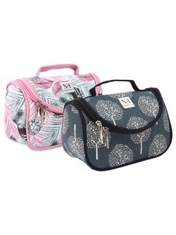 NFI Essentials - Floral Print Cosmetics Pouch Makeup (Pack Of 2)