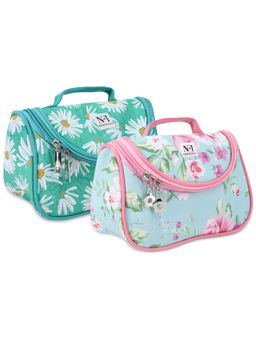 NFI Essentials - Floral Print Cosmetics Pouch Makeup (Pack Of 2)