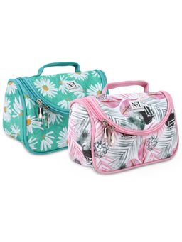 NFI Essentials - Floral Print Cosmetics Pouch Makeup (Pack Of 2)