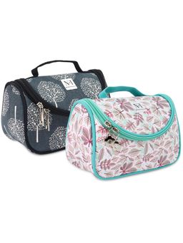 NFI Essentials - Floral Print Cosmetics Pouch Makeup (Pack Of 2)