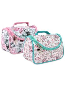 NFI Essentials - Floral Print Cosmetics Pouch Makeup (Pack Of 2)