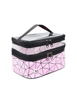 NFI Essentials - Transparent Makeup Bags Double Layer Travel Cosmetic Cases(Green) (One Size)