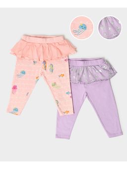 Mi Arcus - Baby Girl Leggings With Tutu Ruffle (Pack of 2)