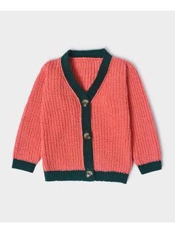 Mi Arcus - Kids Cable Knit Pink Cardigan