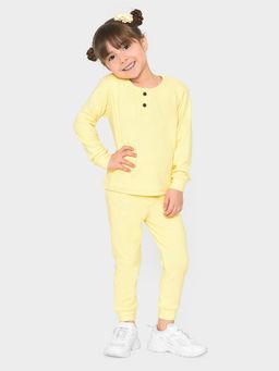 Mi Arcus - Unisex Kids Yellow Sweatshirt with Pyjama (Set of 2)